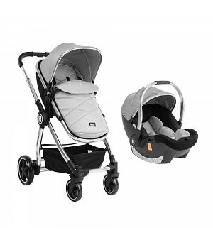 SILLA DE PASEO PARA BEBE - MODELO ALLURE 3 EN 1 GRIS CROMO PLATEADO - KKB31001010138